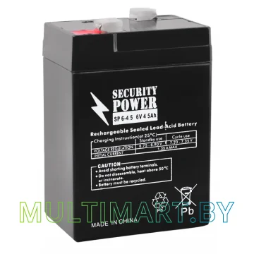 Аккумулятор для ИБП Security Power SP 6-4,5 F1 (6В/4.5 А·ч)